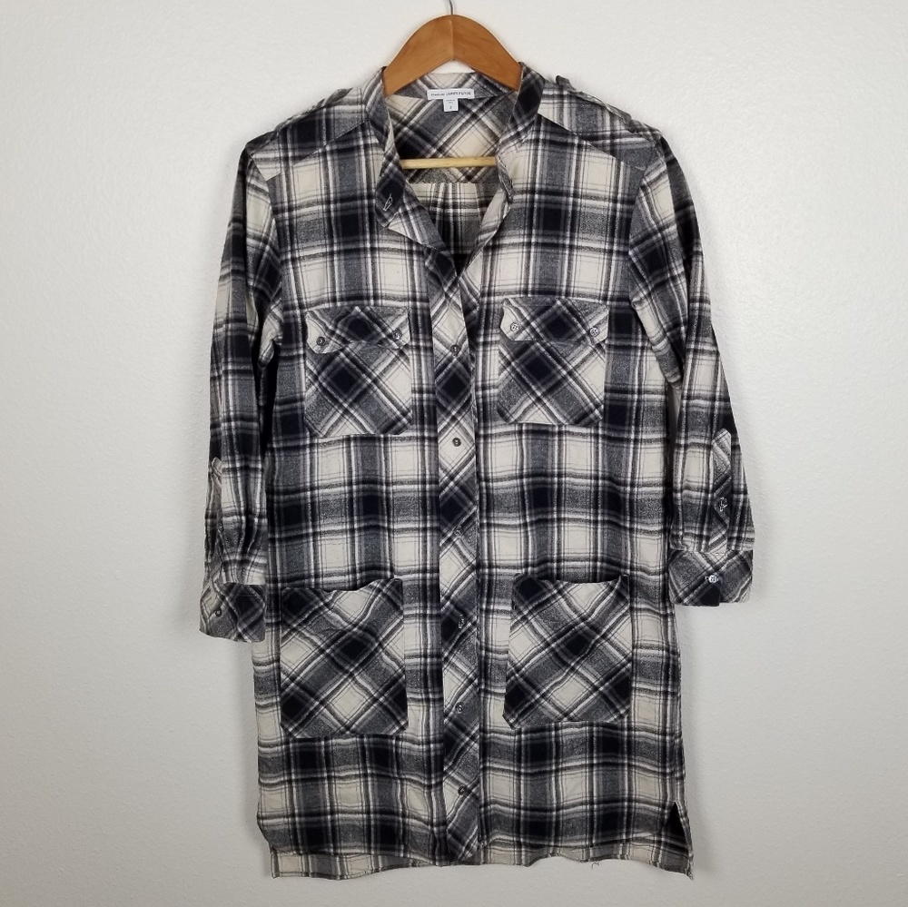 Standard James Perse Plaid Flannel Dress 2
